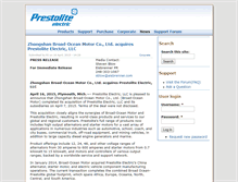 Tablet Screenshot of news.prestolite.com